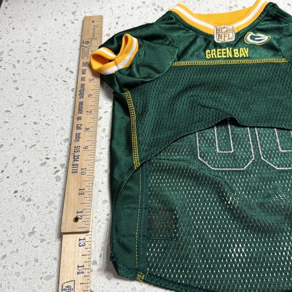NFL Green Bay Packers Medium Dog Jersey Embroidered patches EUC football puppy - Picture 5 of 6